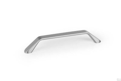 Långt möbelhandtag Dropp 160 Aluminium Nickelpläterad Borstad