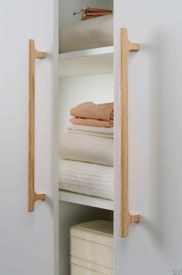 Hinoki Wood Big 832 träek Olackerat långsträckt möbelhandtag