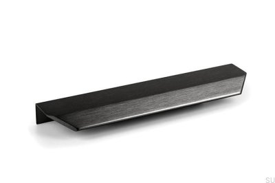 Vann 200 Aluminium Svart Titanium Kant Möbelhandtag 