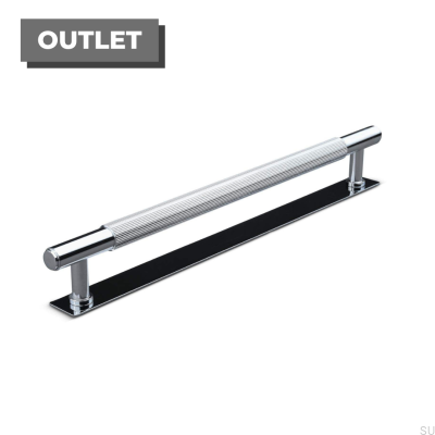 Salo Stripe 224 avlångt möbelhandtag, polerad krom