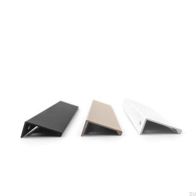 Square Aqua 94 Aluminium White Edge Möbelhandtag