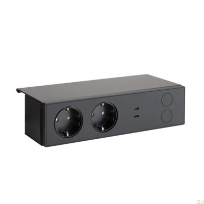 Nety D-M eluttag 75W max 230/24V DC Aluminium Mattsvart