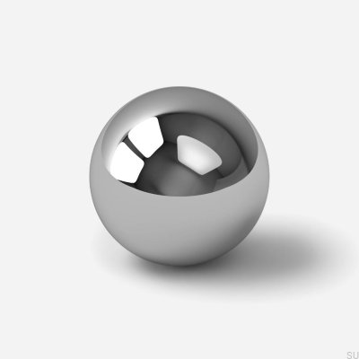 Odete M möbelknopp, mässing, silver, förkromad
