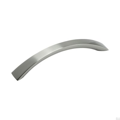 Avlångt möbelhandtag 21213 128 Polerat silver (inox look)