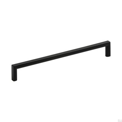 Avlångt möbelhandtag Soft 192 Metal Black