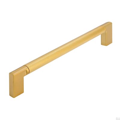 Avlångt möbelhandtag 2457 160 Aluminium Guld Borstad