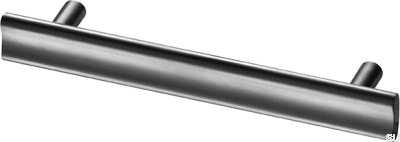 Bean 128 Black Chrome Borstad möbelhandtag