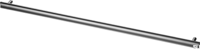 Bean 556 Black Chrome Borstad möbelhandtag