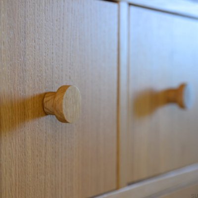 Möbelknopp Basic 30 Trä Ek Hårdolja Färglös Halvmatt (Hög)