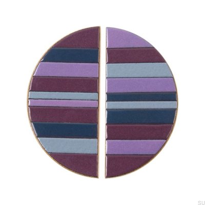 Tone Violet 100 Kopparemaljerat möbelhandtag med Ek Trä Hårdolja Klar Halvmatt (vänster)