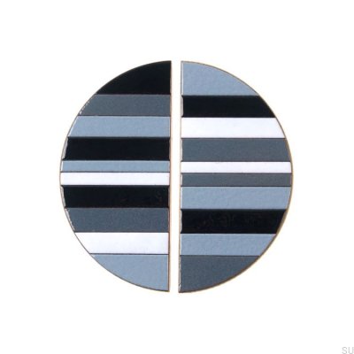 Tone Grey 100 Kopparemaljerat möbelhandtag med Ek Trä Hårdolja Klar Halvmatt (vänster)