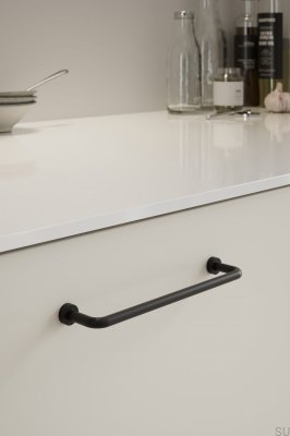 Längsgående möbelhandtag Lounge 160, Metall, Mattsvart