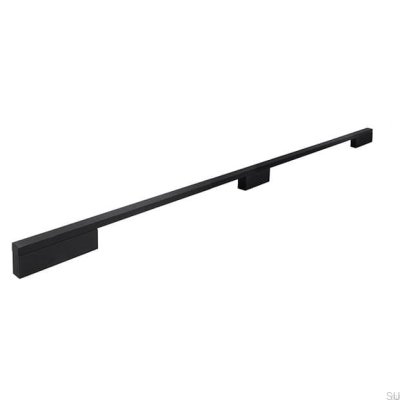 Avlångt möbelhandtag 2110 368/416 Aluminium Svart Matt