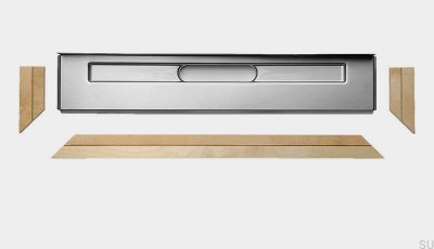 Installationskit för väggmonterat linjärt avlopp 22 mm i trägolv (1200 mm)