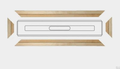 Installationskit för fristående 22 mm linjärt avlopp i trägolv (900 mm)