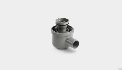 Hörnavloppsmodul med horisontellt utlopp 50 mm med avtagbar sifon