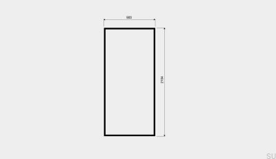 Duschglas med svart ram GlassLine 900