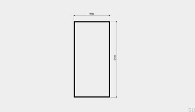 Duschglas med svart ram GlassLine 1000
