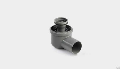Hörnavloppsmodul med horisontellt utlopp 75 mm med avtagbar sifon