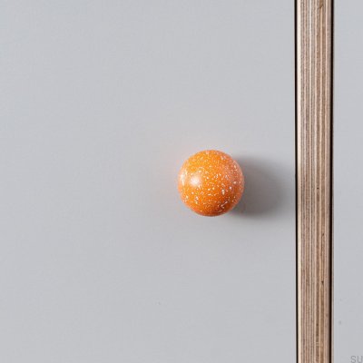 Ren Melange Orange & White 35 möbelknopp i trä, bok