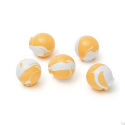 Möbelknopp Ren Vit Orange 35 Träbok