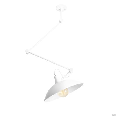 Melos taklampa metall vit
