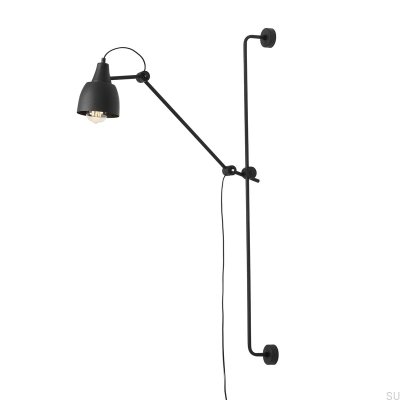 Drone vägglampa metall svart