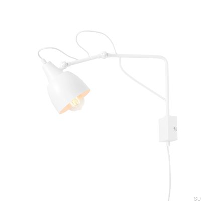 Soho liten vit vägglampa i metall