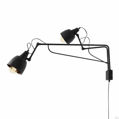 Soho 2 metall svart vägglampa