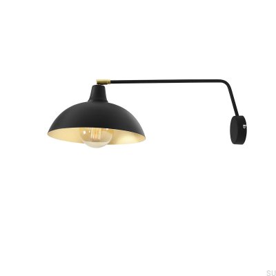 Espace metall svart vägglampa