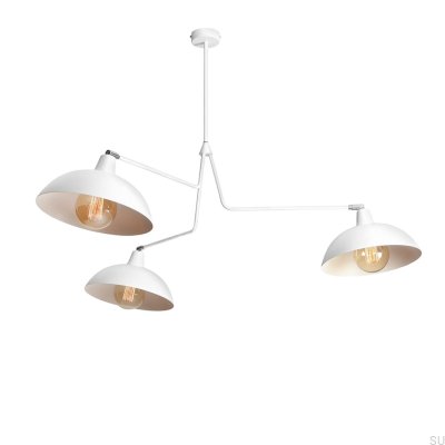 Espace 3 taklampa metall vit