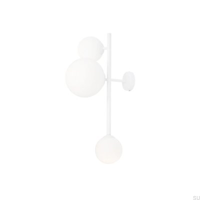 Dione 3 vägglampa i metall, vit