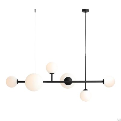 Dione 6 metall svart hänglampa