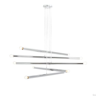 Tubo 10 metall silver krom hänglampa