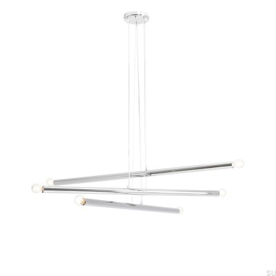 Tubo 6 metall silver krom hänglampa
