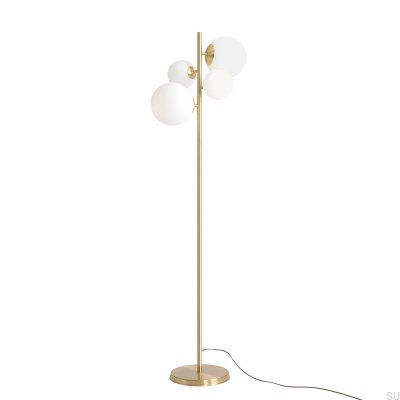 Bloom Golvlampa Borstad Mässing