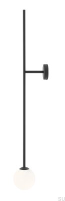 Pinne metall svart vägglampa