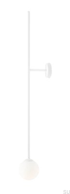 Pinne metallvägglampa vit