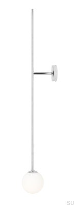 Pinne metallvägglampa silver krom