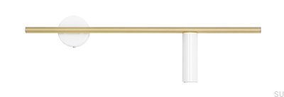 Trevo vägglampa i mässing och vit (höger)
