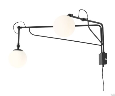 Soho Glass 2 Metall Svart Vägglampa