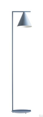Golvlampa Form Metall Blå