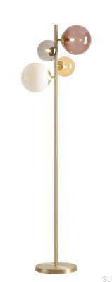 Bloom flerfärgad mässingsgolvlampa