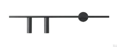 Trevo 2 metall svart vägglampa (vänster)
