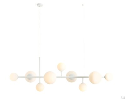 Dione 9 metallvit hänglampa