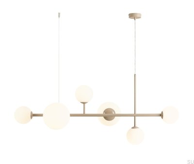 Dione 6 metallbeige hänglampa