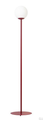 Pinne golvlampa metall vinröd