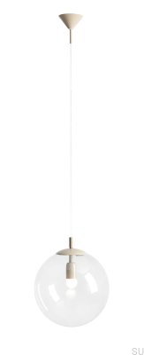 Globe metall beige hänglampa