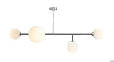 Dione 4 taklampa metall silver krom