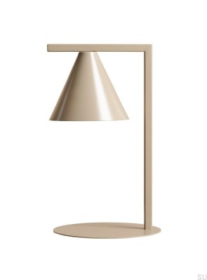 Skrivbordslampa Form Metall Beige